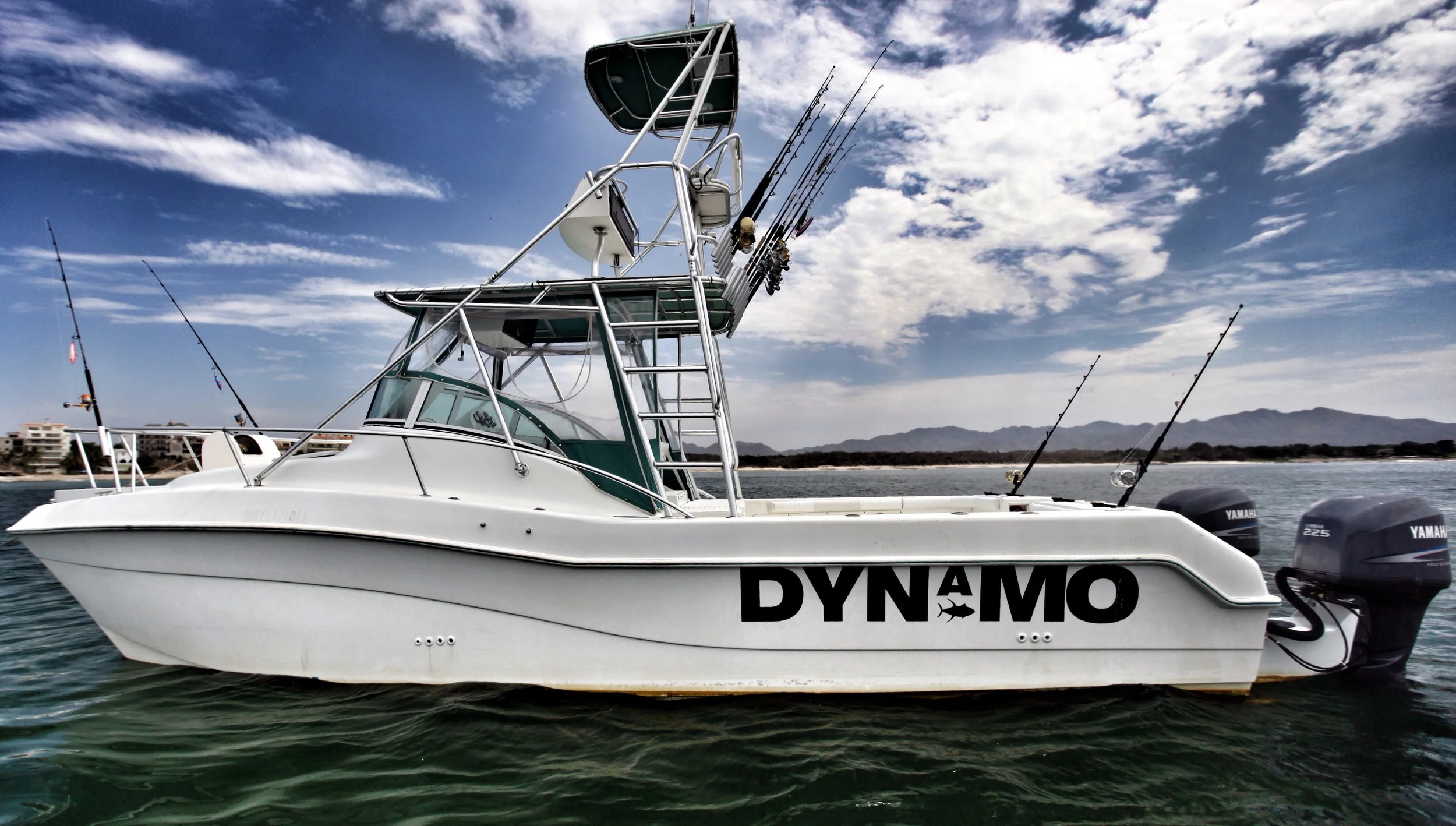 US$1300/day offshore US$700/half day inshore 3 day offshore package/US$3200