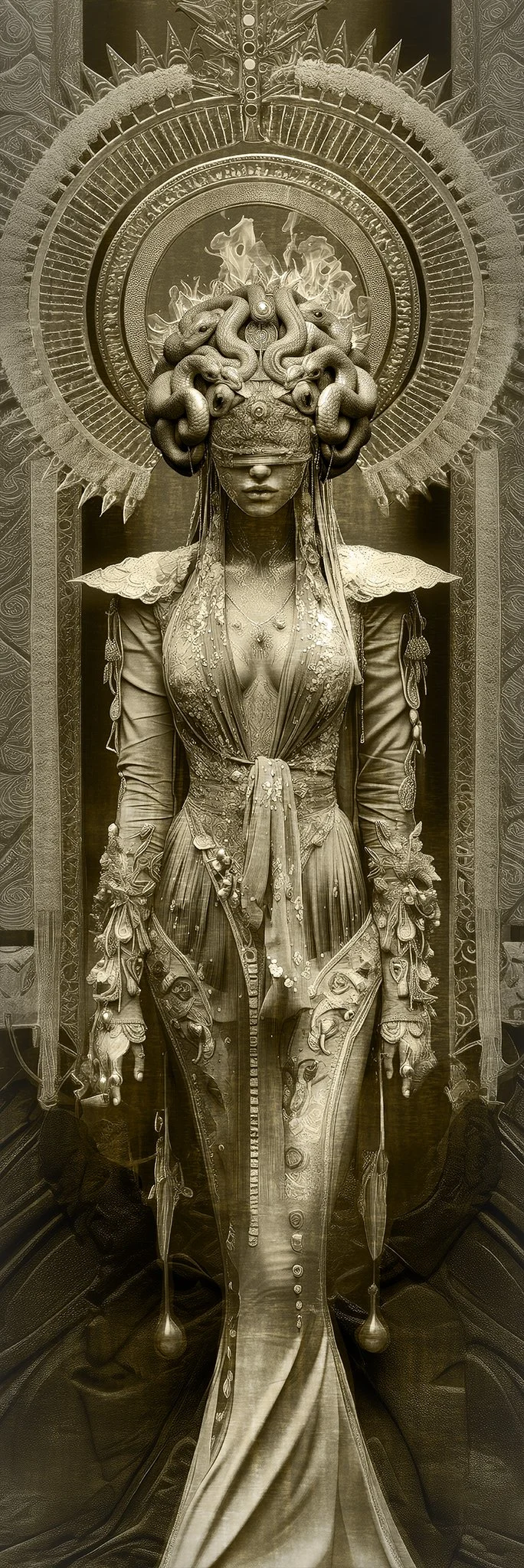 Medousa | guardian and protector of the inner threshold, turning illusion to stone so that only truth may pass