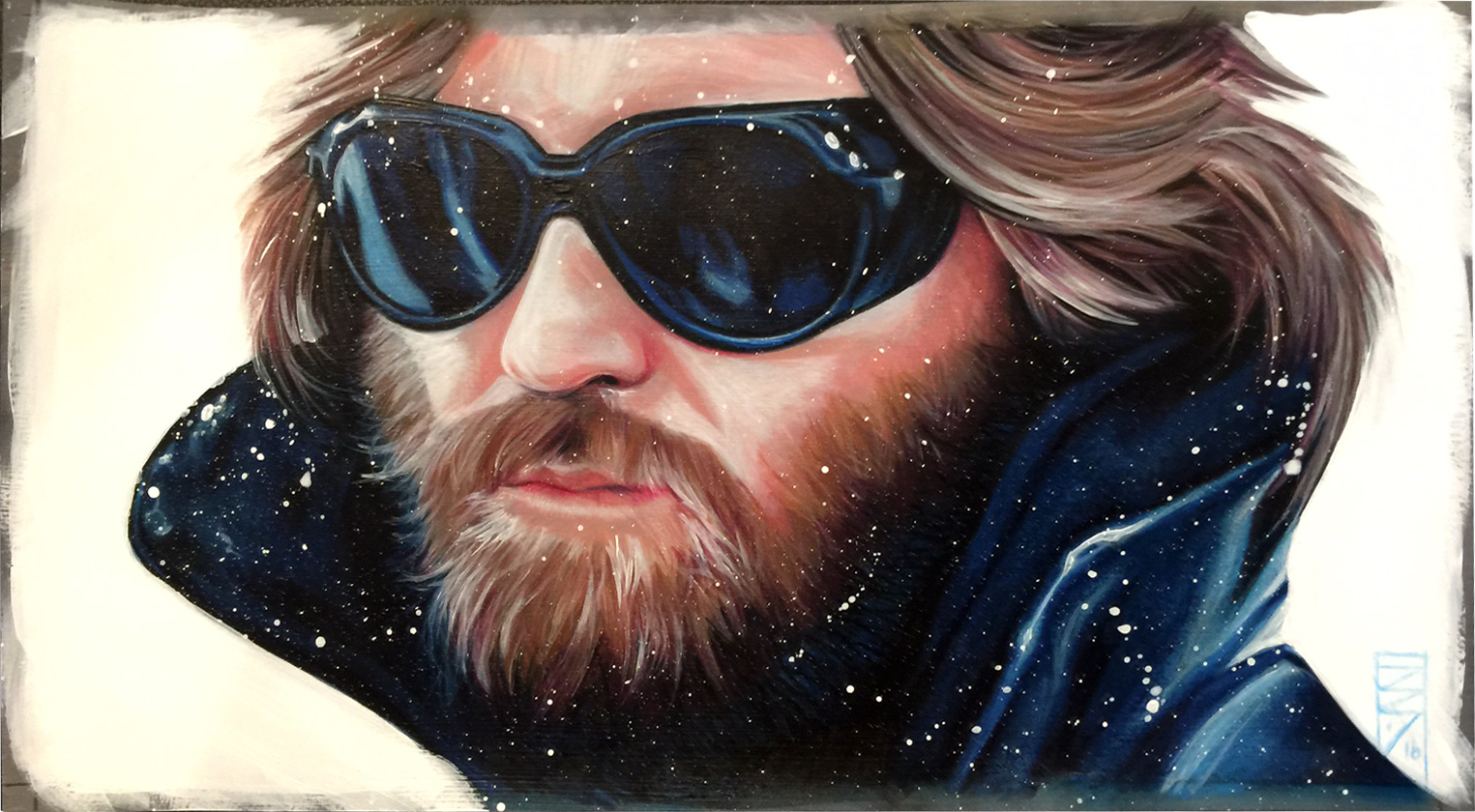 Kurt Russell (10" x 20" Mixed Media) $200 - Mark Anthony