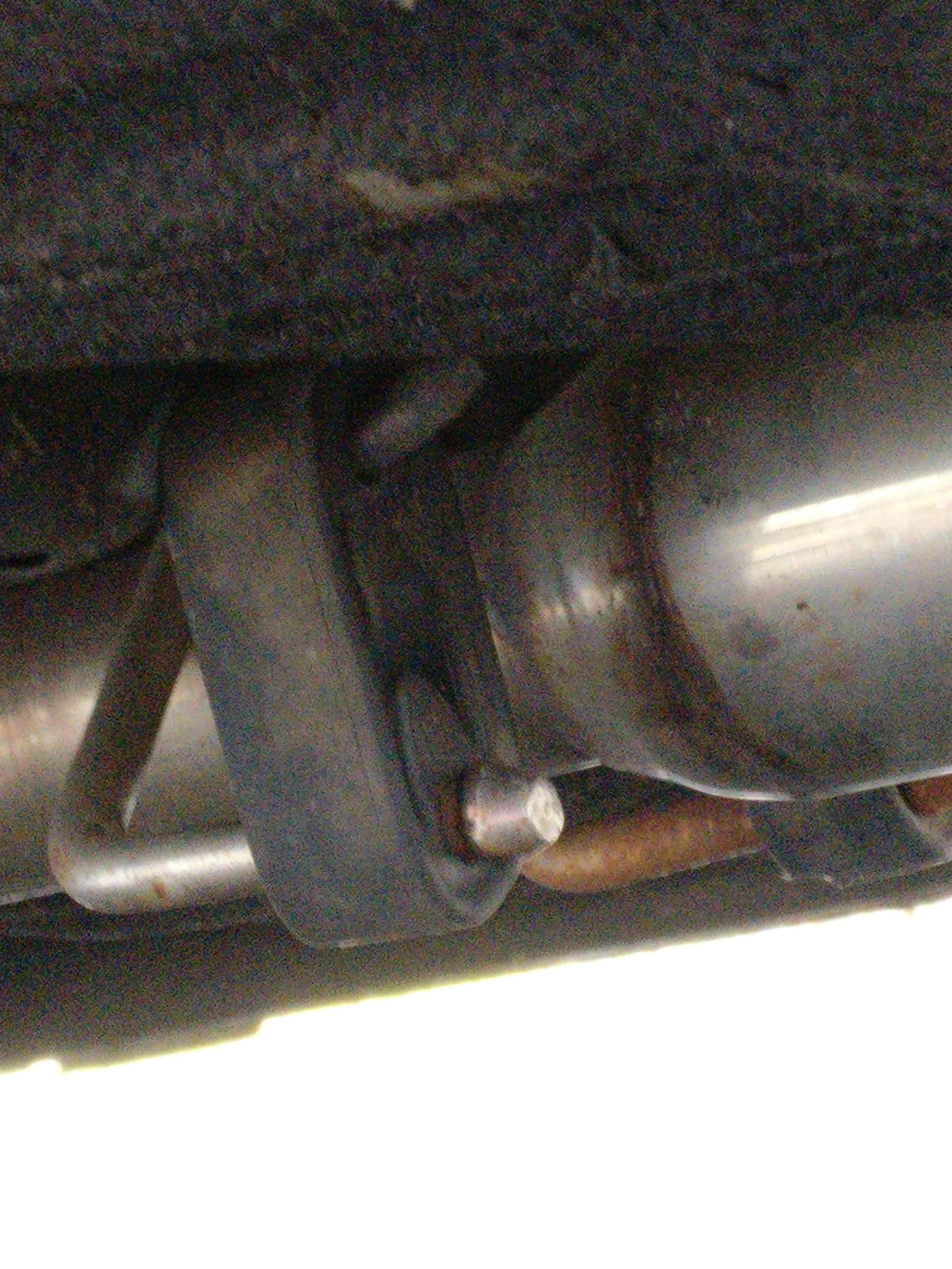 The rubber hanger had simply come undone, resulting in constant, obnoxious rattling.