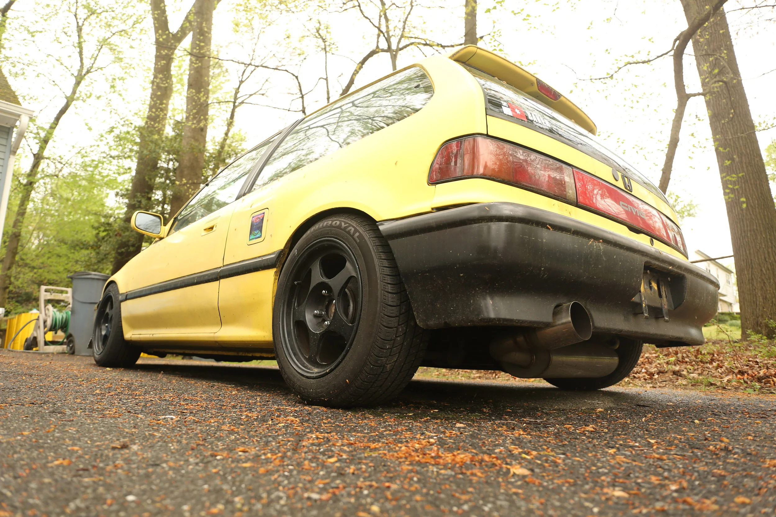 As it sits now: with the new tires, rolled fenders and all!