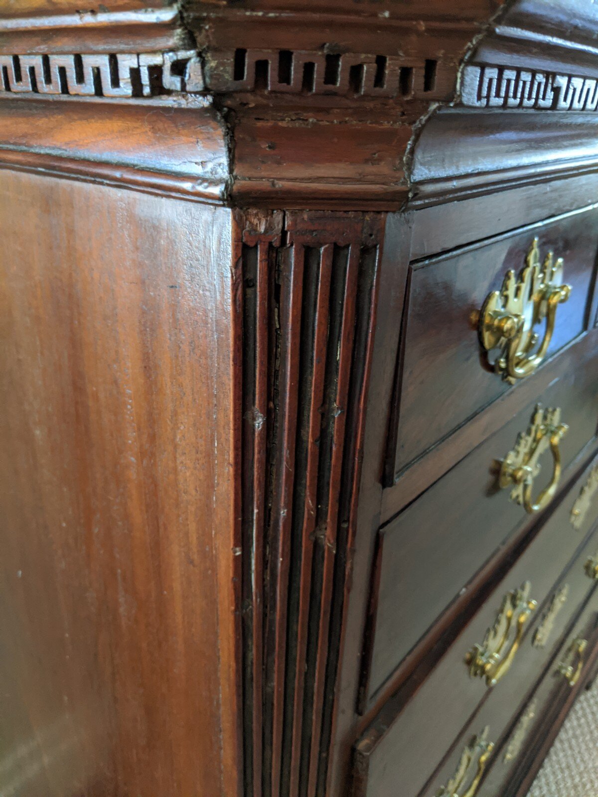 Corner Detail of Chest of Drawers