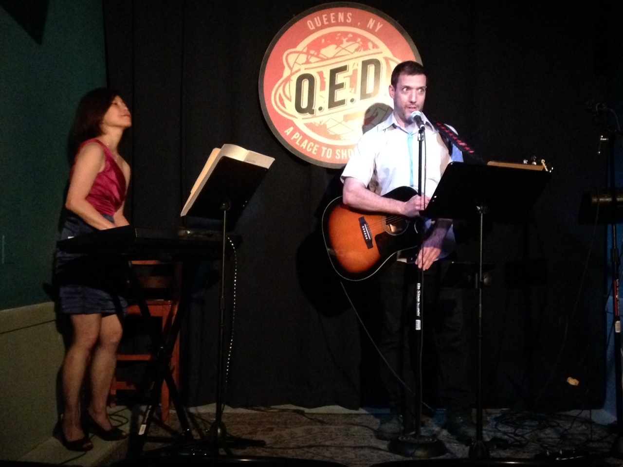 June 20, 2015: Nancy Kito, keyboard and Rob Paravonian, guitar, "Don't Feed the Musicians" show at QED Astoria.