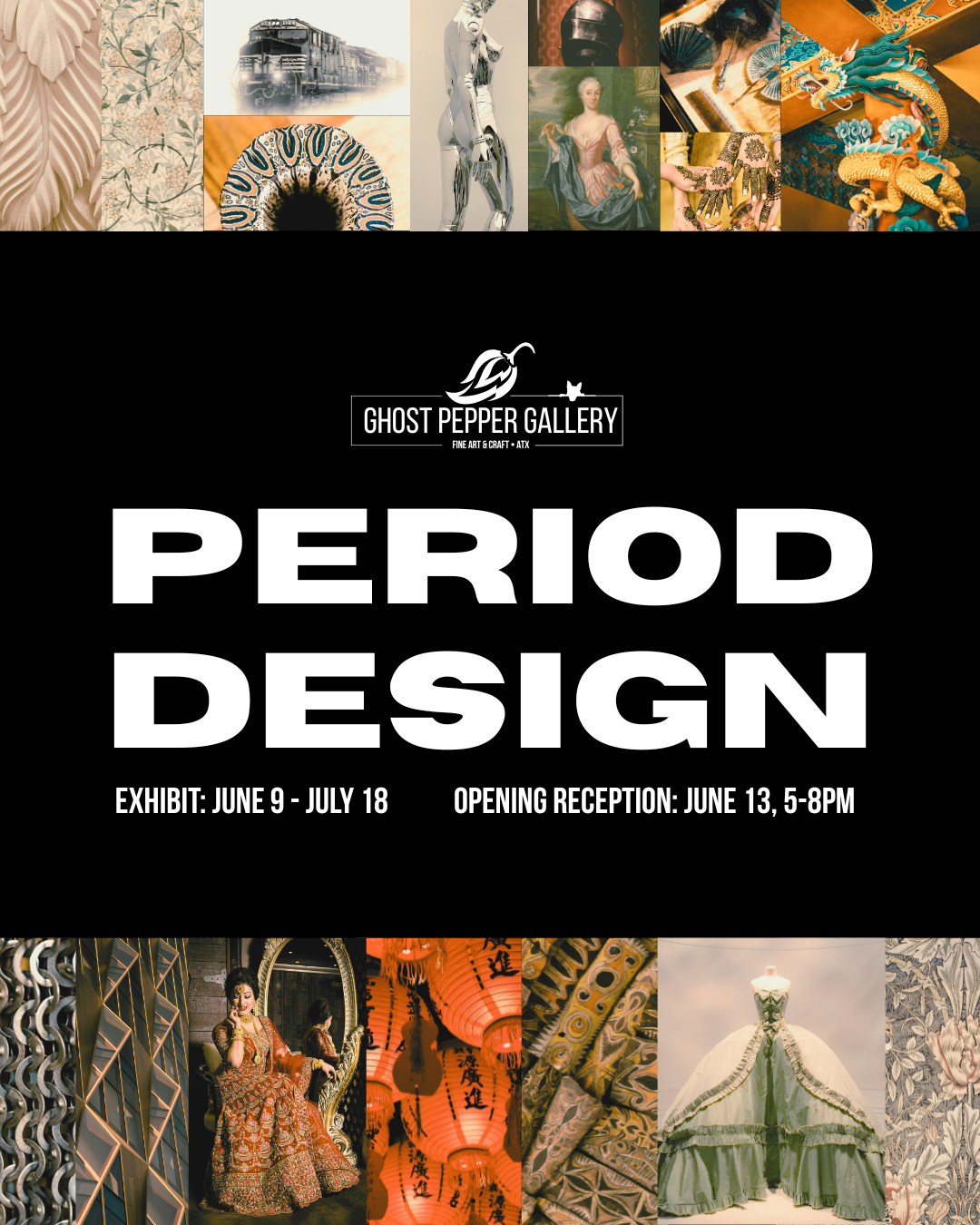 Classical art influence for the Period Design show at Ghost Pepper Gallery