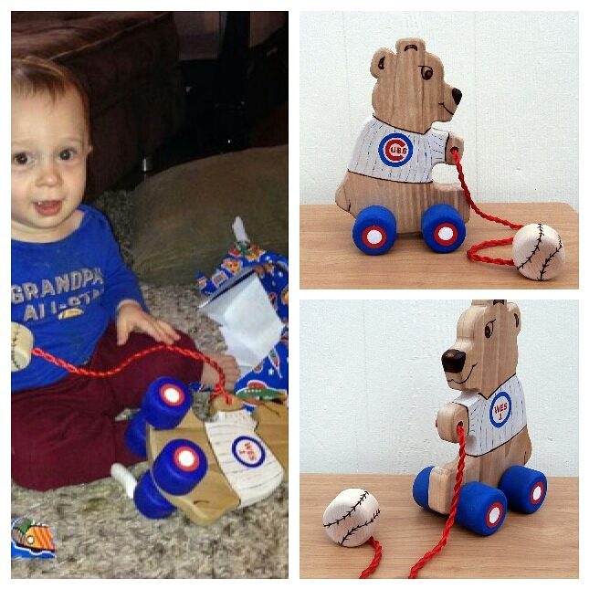 Special commission for a serious one year old Chicago Cubs fan!