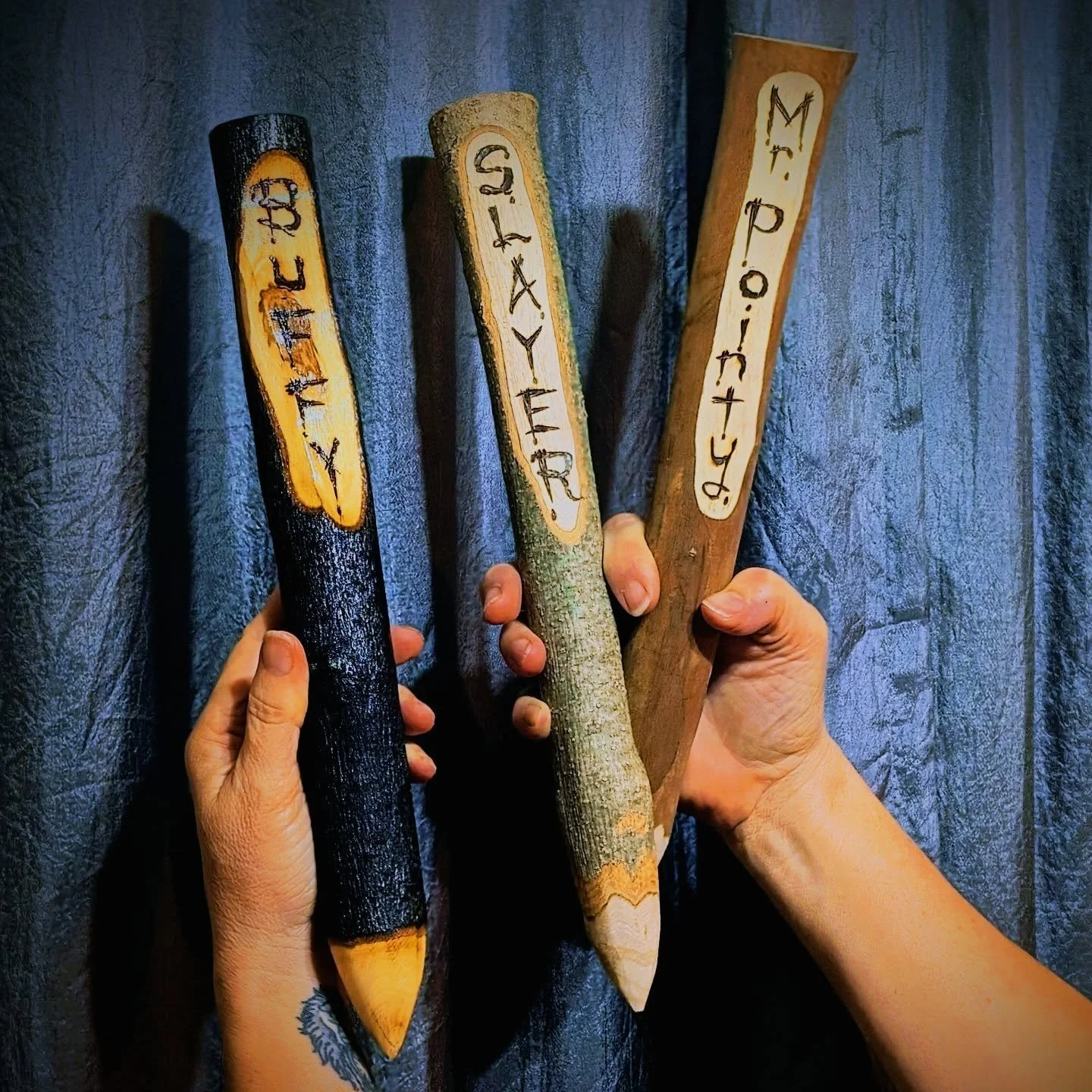 Time to get the final touch for your Buffy costume! Happy Halloween! Let's slay some vampires! Taking final orders on our Etsy store. #buffy #mrpointy #slayer #vampireslayer