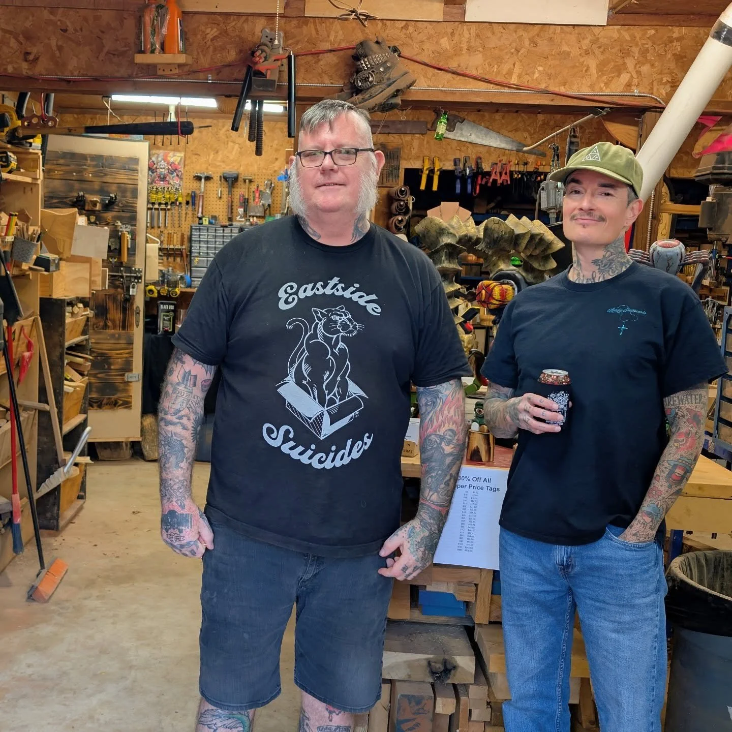 Such an amazing day for art and visiting in the shop! Saw some great friends and looking forward to tomorrow. Open  noon to 5pm tomorrow. If we didn't see you today, we hope to see you tomorrow 🤗💖🤗 @lockhart.open.studios #lockhartopenstudiotour