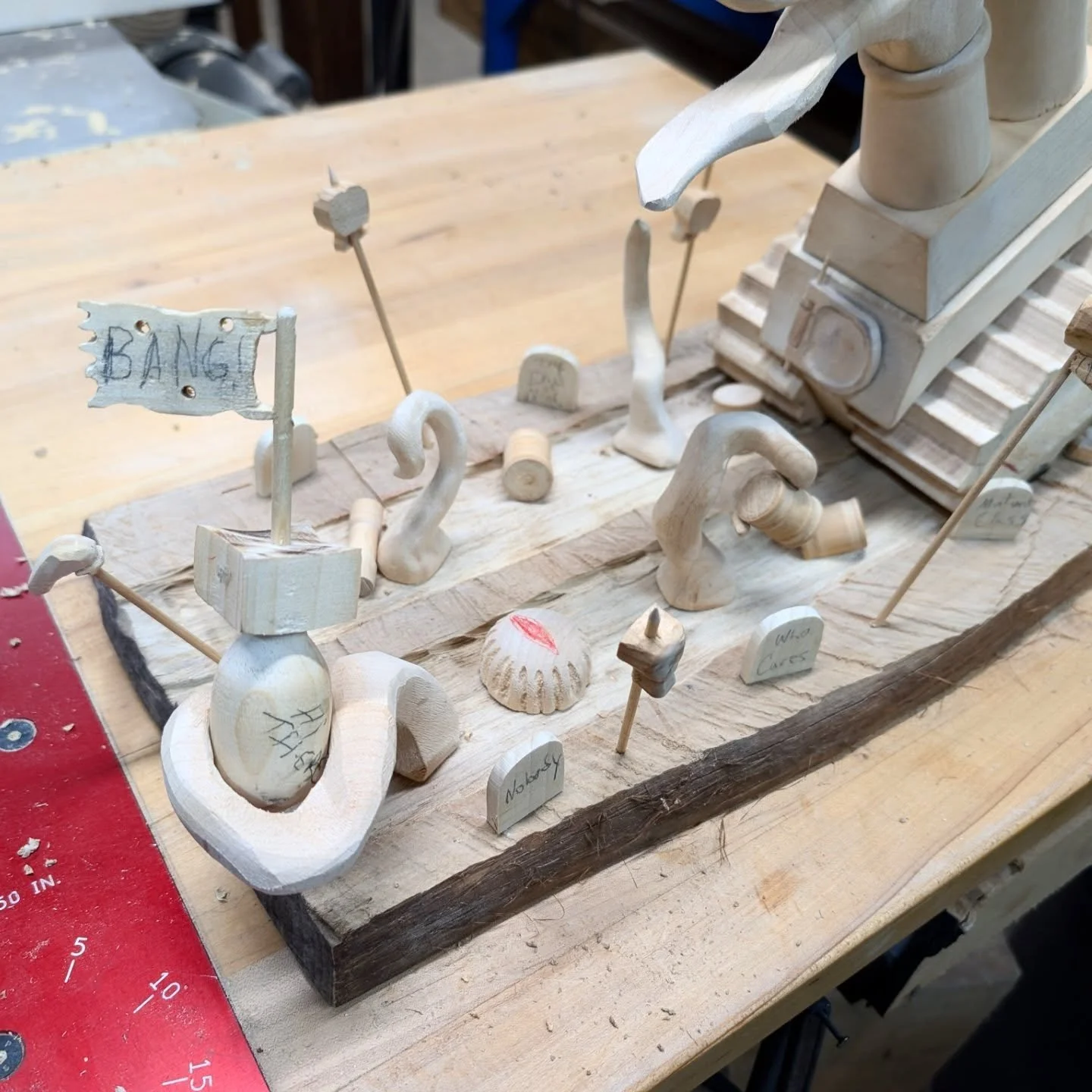 Lots of progress on this guy. Can't wait for Sarah to start painting and wood burning.

#toxicgreed #bastards #woodcarving #woodsculpture #workwithyourhands