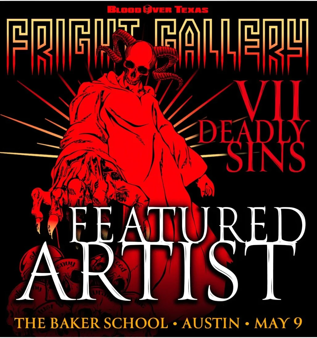 Fright Gallery is a one-night-only, pop up art gallery made for lovers of dark art. Produced by @bloodovertexas The gallery features local dark and horror artists and is one of the only horror/dark art events of its kind in Austin. This is an event y