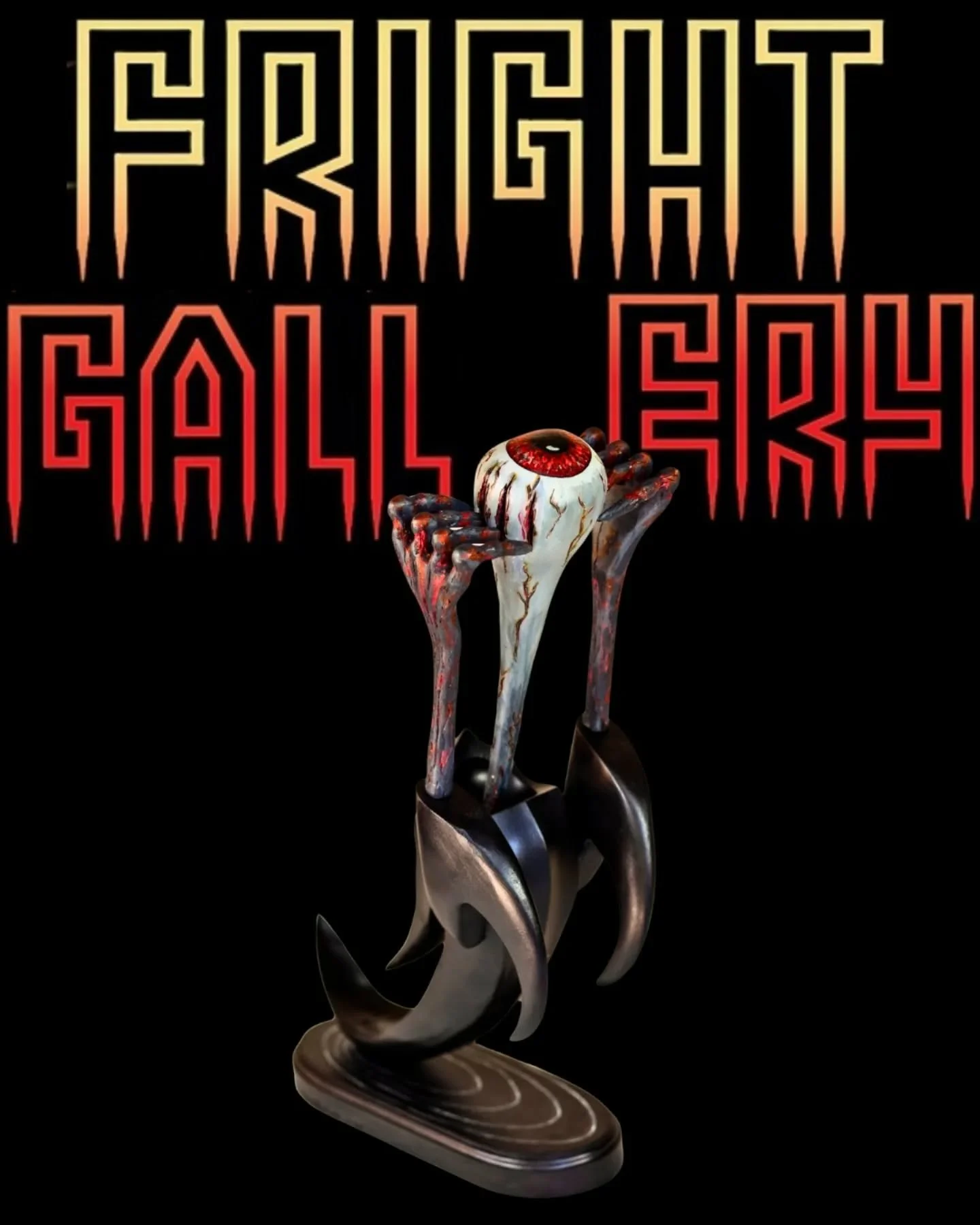 One week from today! For Fright Gallery 7 we will be debuting 2 new sculptures for the 7 Deadly Sins gallery that we can't wait to show you. We're making one about pride and one about greed😈😈😈 We will also be bringing back the Eye of the Beholden:
