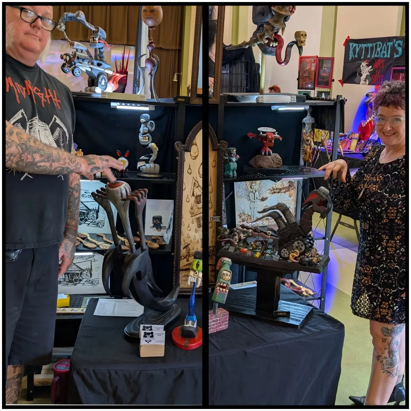 @frightgallery Here till 10 pm come check out all the amazing horror and dark art ! One night only at the haunted Baker School. 👻 #frightgallery #horrorart