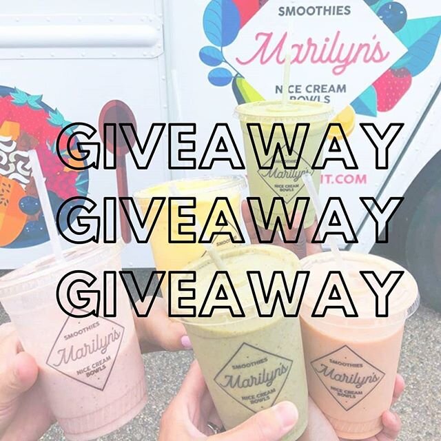 🌟 It's GIVEAWAY time! 🌟
.
Since we&rsquo;ve launched our smoothie bar and food truck, we&rsquo;ve gotten to meet and know so many of you. It&rsquo;s the reason we get excited to open our doors and connect with our community. Returning time and agai