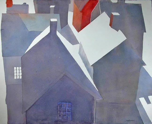 Close Community 21 x 21 inches Watercolor