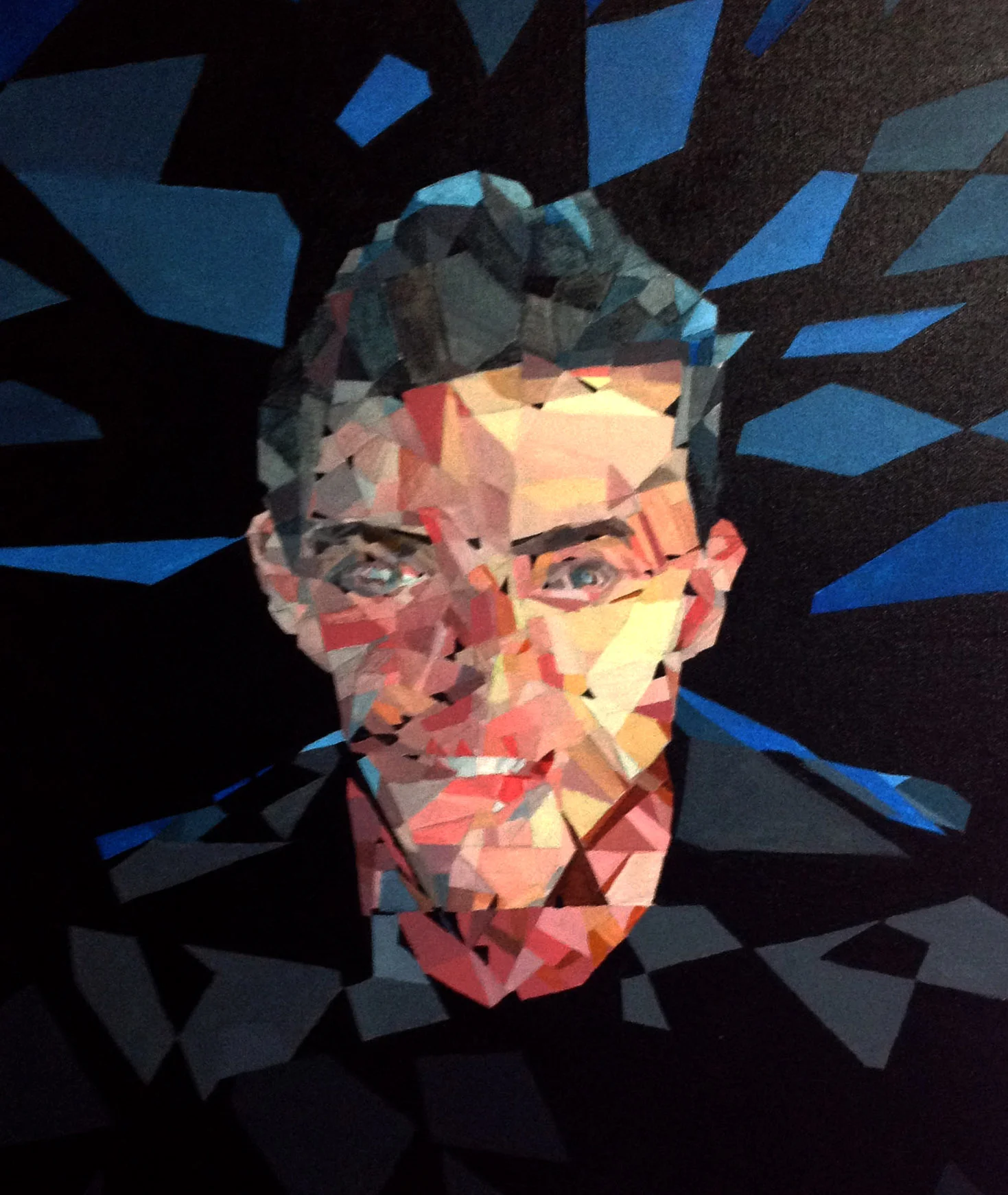 Jean Villalon Self-Portrait Acrylic on Canvas - Acrilico em Tela 11 x 17 inches, 27 x 43 cm 2013