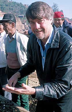 In his element: Pala President, Bill Larson, buying gems in Mogok, Burma. (Photo: Edward Boehm)