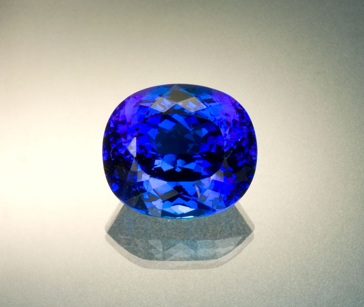  50-plus-carat gem tanzanite.&nbsp;Merelani, Tanzania. 