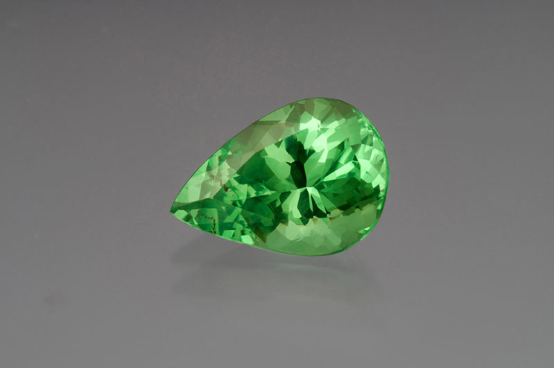  Mint-green grossular.&nbsp;Merelani, Tanzania, 6+ carats. 