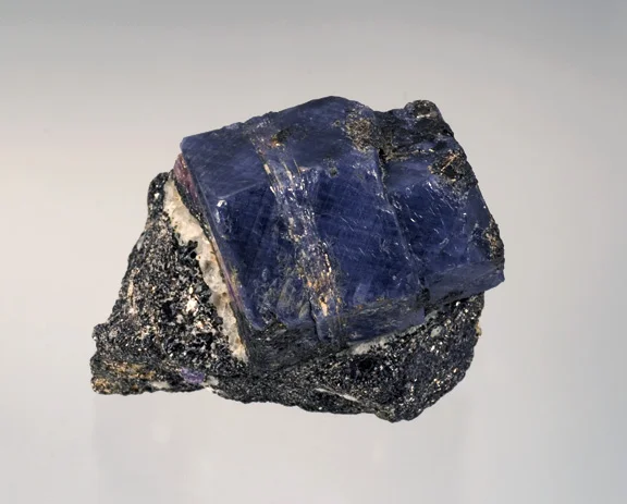 Sapphire crystal in matrix, Betroka Department, Madagascar, 8 cm.