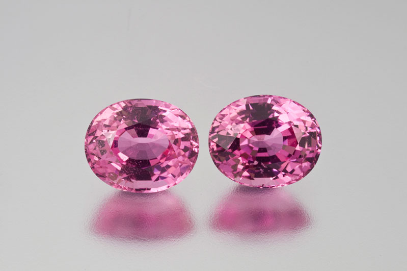  Pala International's beautiful matched (heated) pink sapphires from Ilakaka. 