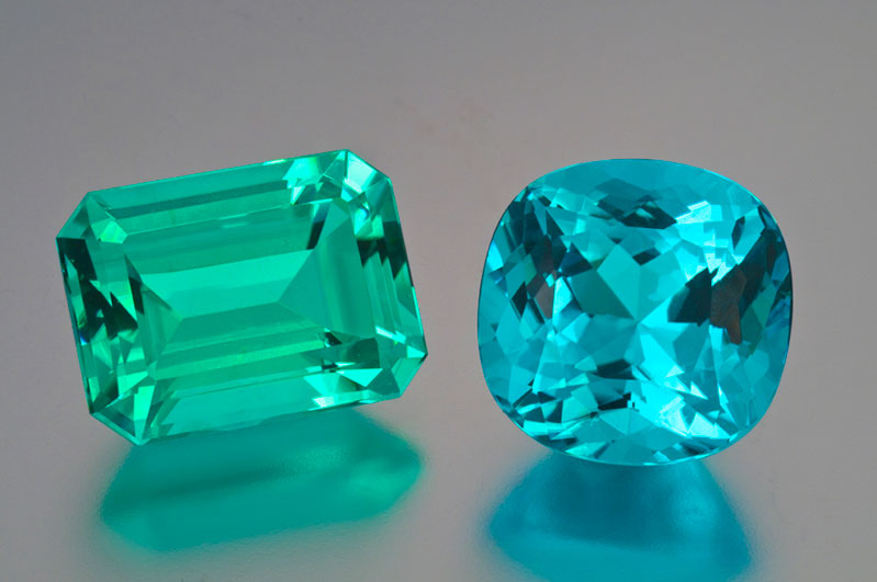  Superb 14-plus-carat Paraiba tourmalines. 