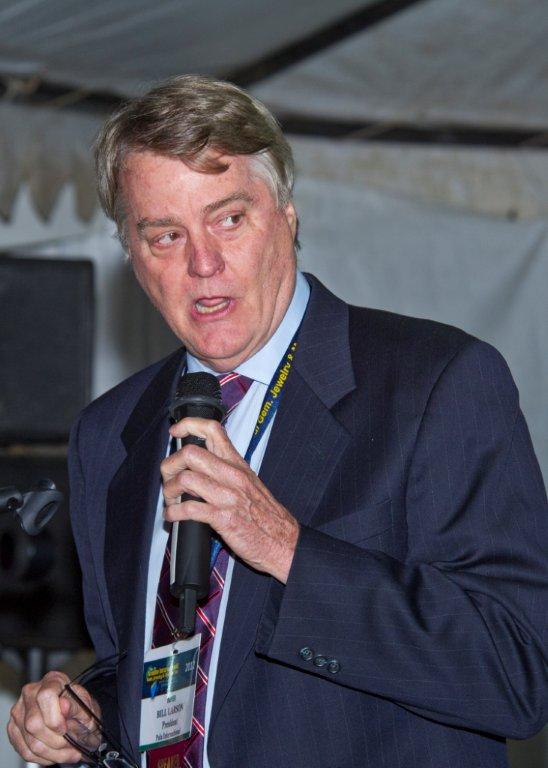 Gem dealer Bill Larson spoke about the amazing variety of gemstones found in Eastern Africa. (Photo: Robert Weldon, © GIA 2012)