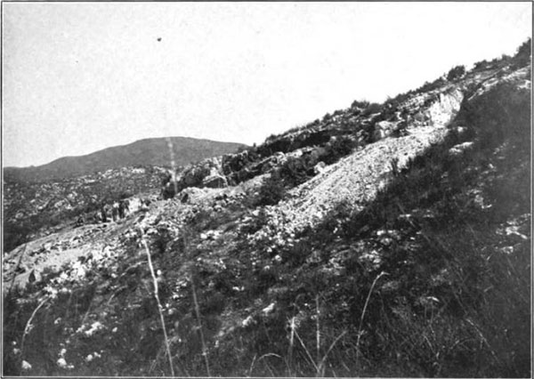 Plate 25. View of the Gem Mine near Pala in which the Spodumene is found. Looking north. From a photograph by A. C. Lawson.
