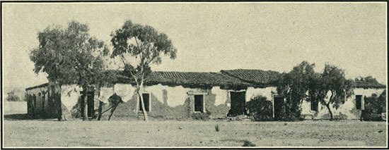Adobe house at old San Diego, the marriage-place of Ramona, heroine of Helen Hunt Jackson’s famous novel. (Photo: Fitch Studio)