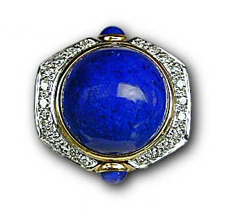 The above stone is an example of why Afghan lapis lazuli is in a league all its own. (Jewelry: The Collector ; photo: John McLean )