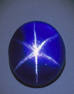 The above stone is a fine example of a star sapphire. It features a sharp star and, most importantly, an intense blue color.
