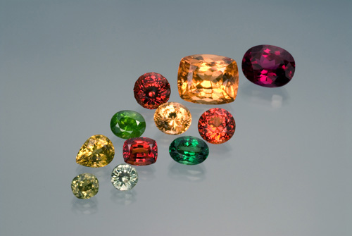 A suite of garnets from around the world