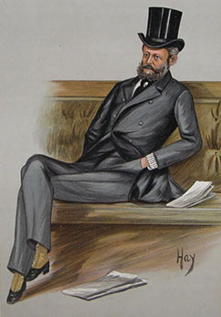Baron Ferdinand de Rothschild by Hay (not identified), Vanity Fair, 15 June 1889.