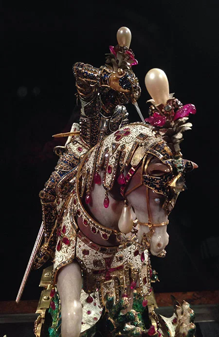 Statuette of St. George, 1586/97, height 50 cm, Munich. This is one of the great highlights of the Munich Residenz Treasury, which visitors to the Munich Show can take in as a side trip. (Photo: Carl Larson)