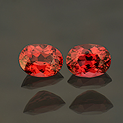 Dapper duo. Know of a Santa in need of cuff-links? This pair of natural orangy-red spinels from Burma might be just the ticket. Inventory #22276 . (Photo: Mia Dixon)