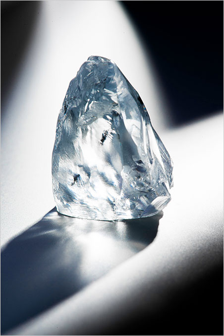 Blue nice. This 122.52-carat blue diamond was uncovered at South Africa's Cullinan mine. It's about the size of a walnut. Wouldn't it be wonderful if it could be saved as a crystal in the Smithsonian? (Photo courtesy Petra Diamonds)