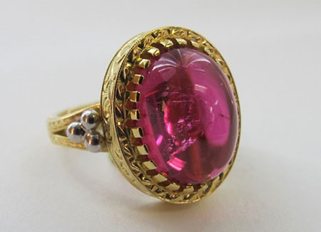 Pink tourmaline ring by Andrew Sarosi. (Photo courtesy Andrew Sarosi)