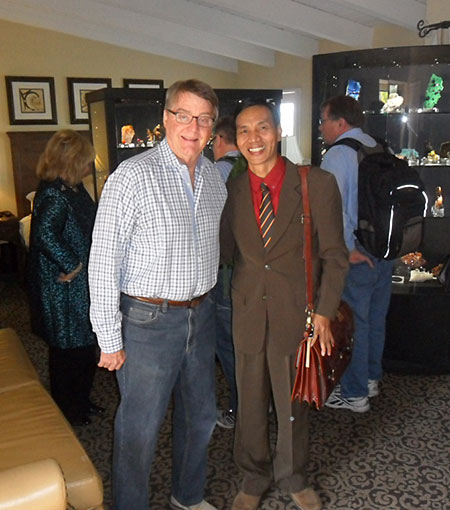 Looking Westward. Pala International's Bill Larson, left, stands with U Kyaw Thaung, at the Westward Look show in Tucson last week. "U Kyaw is one of our Mogok suppliers; I met him back in 1995," Bill told us. "He loved Tucson!"