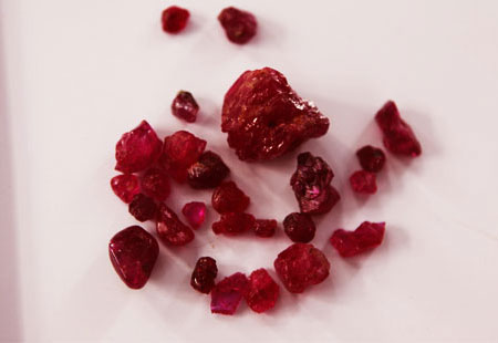 Ruby rough from the mines. (Photo courtesy George Shen)