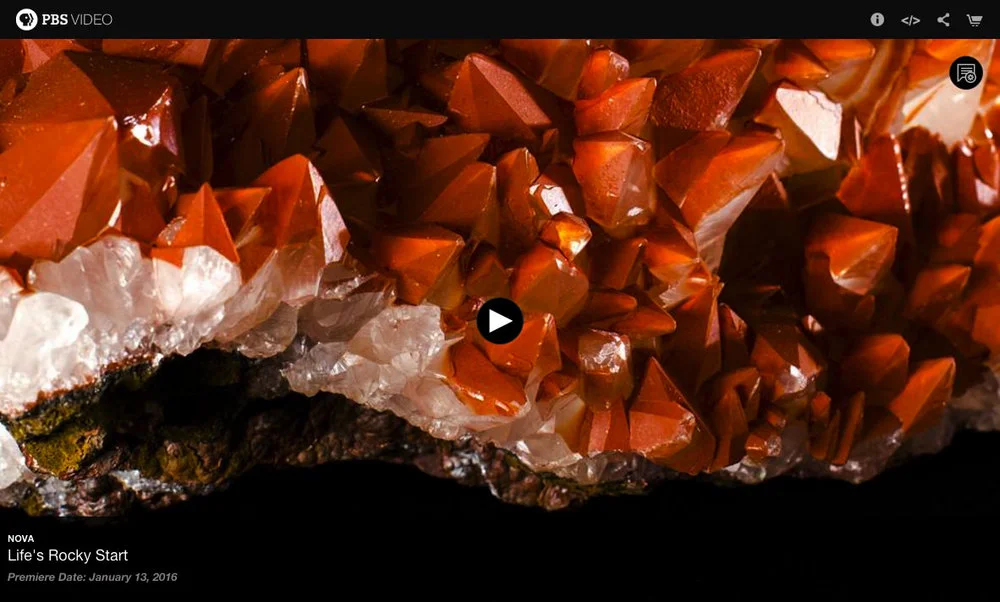 In October we pointed to a teaser for NOVA's Life's Rocky Start. It's now available for online viewing. Savvy viewers will recognize specimens we profiled in "Appraising Harvard Redux" by Pala International's Bill Larson. Watch video »