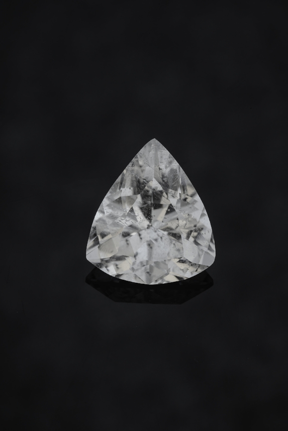 Brilliantly cut colorless 2.32 cts. phenakite. (Photo by Mia Dixon)
