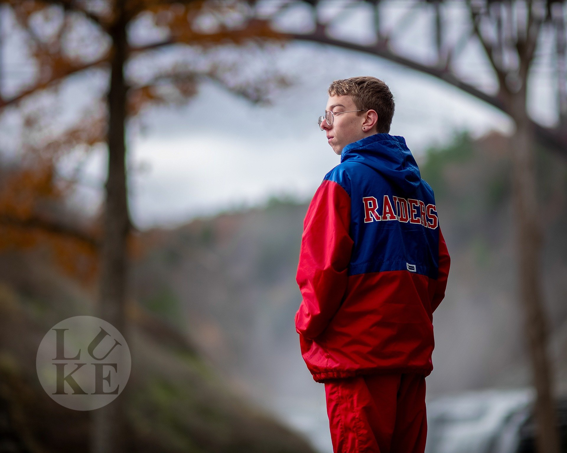 3rd View: Liam (Fairport HS) started running cross-country a few years ago again, and the loves running in Letchworth State Park, so we included the train trestle and one of the waterfalls behind him.

@ldoublecsky 
#LukePhotography #LukePhotoSeniors