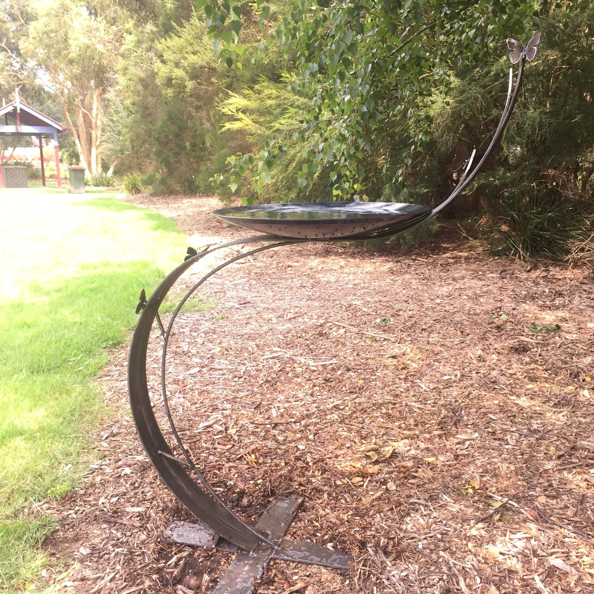Cantilevered bird bath by Grant Flather