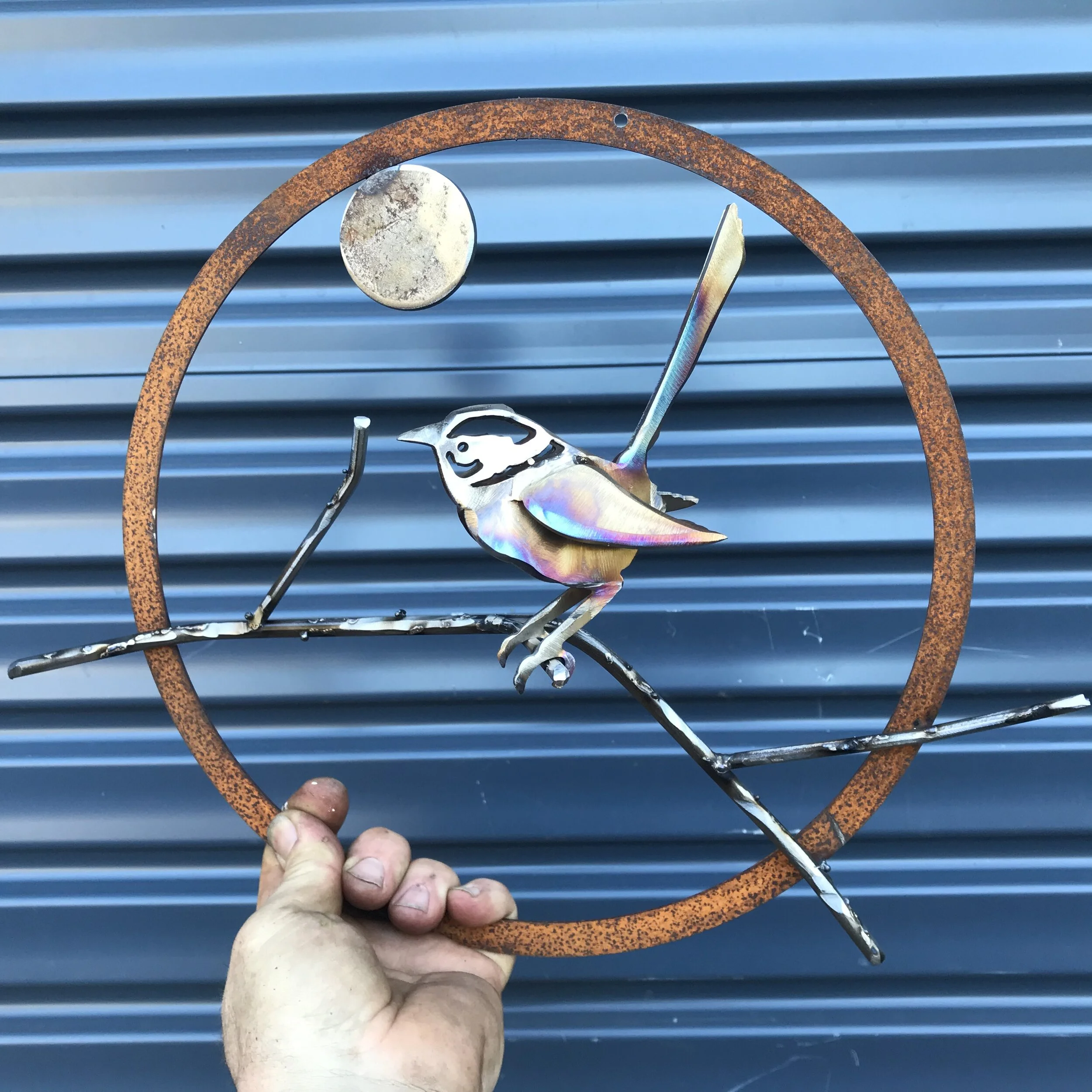 Wren with Moon Circle by Grant Flather