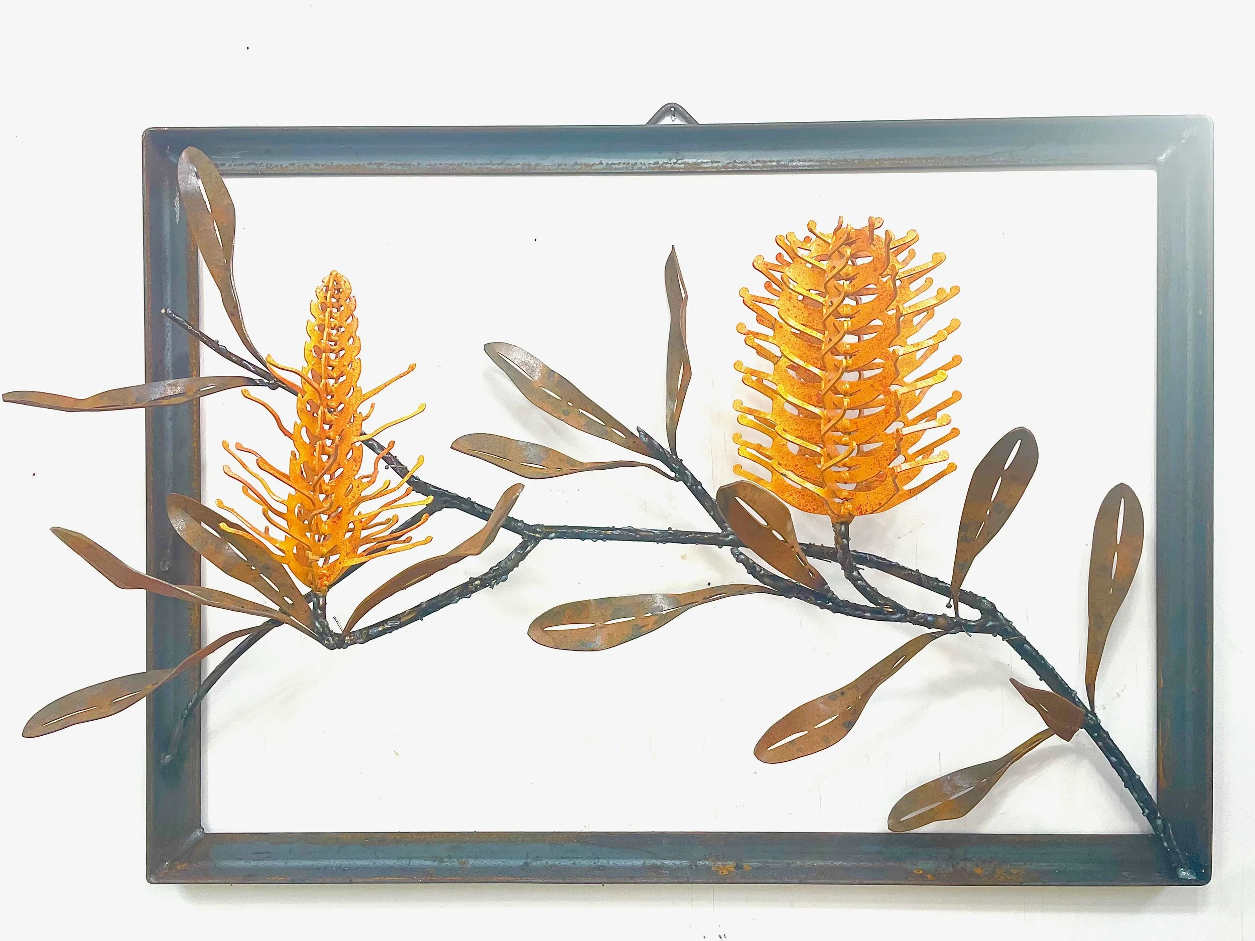 $1250. Square Coastal Banksia wall sculpture by Grant Flather