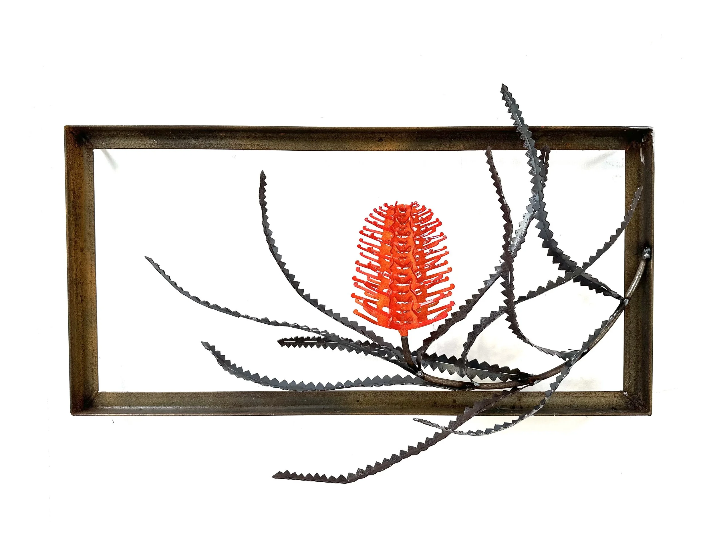 Sqaure Sawtooth Banksia wall sculpture by Grant Flather