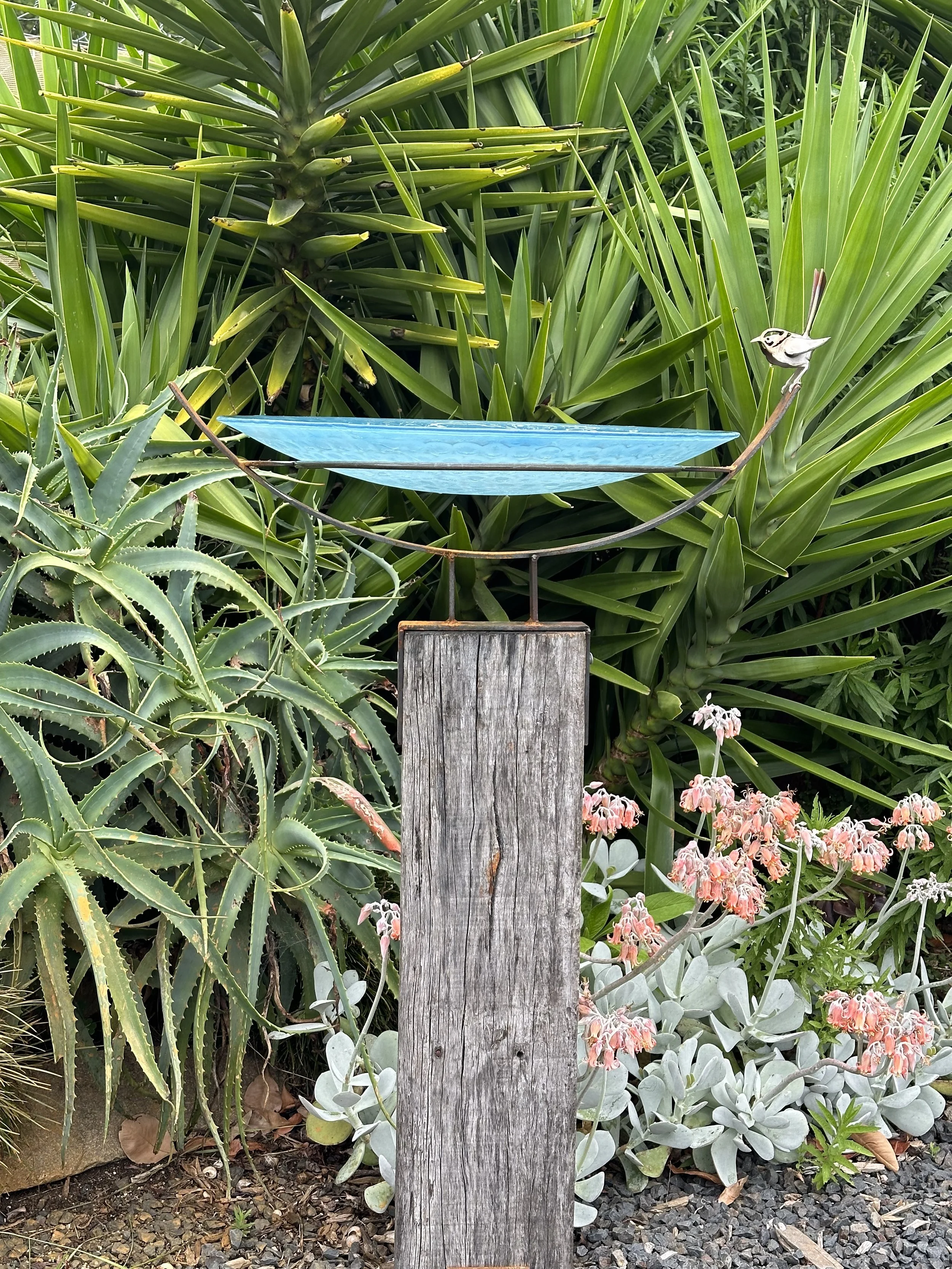 Australian made Zen Bird Bath (Light Blue).