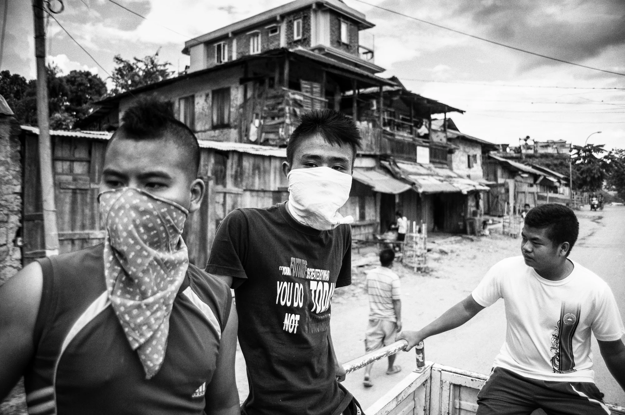 August 2016: Volunteers of the Joint Action Committee formed after the August 31-September 1, 2015 incident enforce a shutdown in Lamka town, Churachandpur district, Manipur.