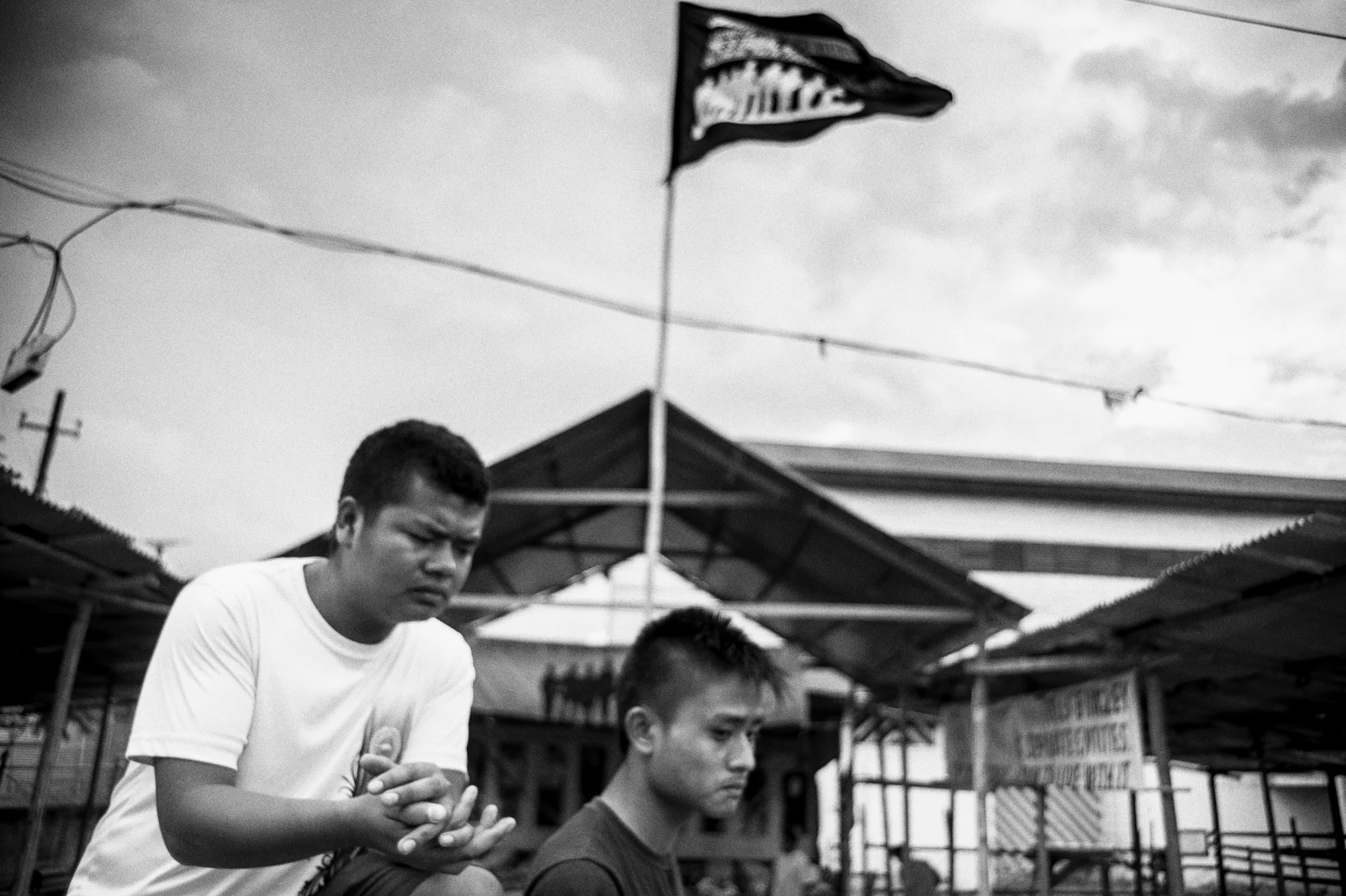 August 2016: Volunteers of the Joint Action Committee formed after the August 31-September 1, 2015 incident gathered at Pumbuk where a memorial for the dead has stood for a year in Lamka town, Churachandpur district, Manipur.