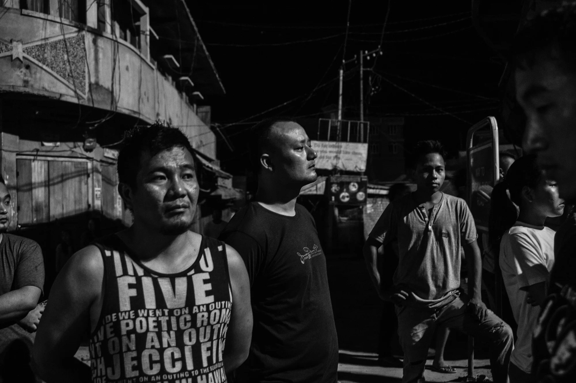 August 2016: Locals gathered outside the Churachandpur Police station, for an evening programme organised to remember the nine young men shot dead a year earlier. Four of them had been shot exactly in front of the station. 