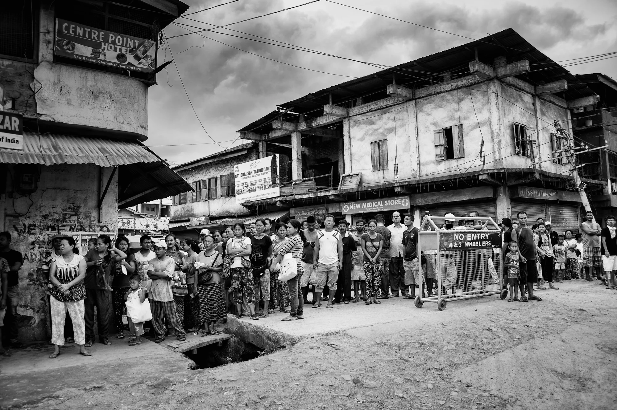 August 2016: Onlookers gathered as the march snaked through Lamka.