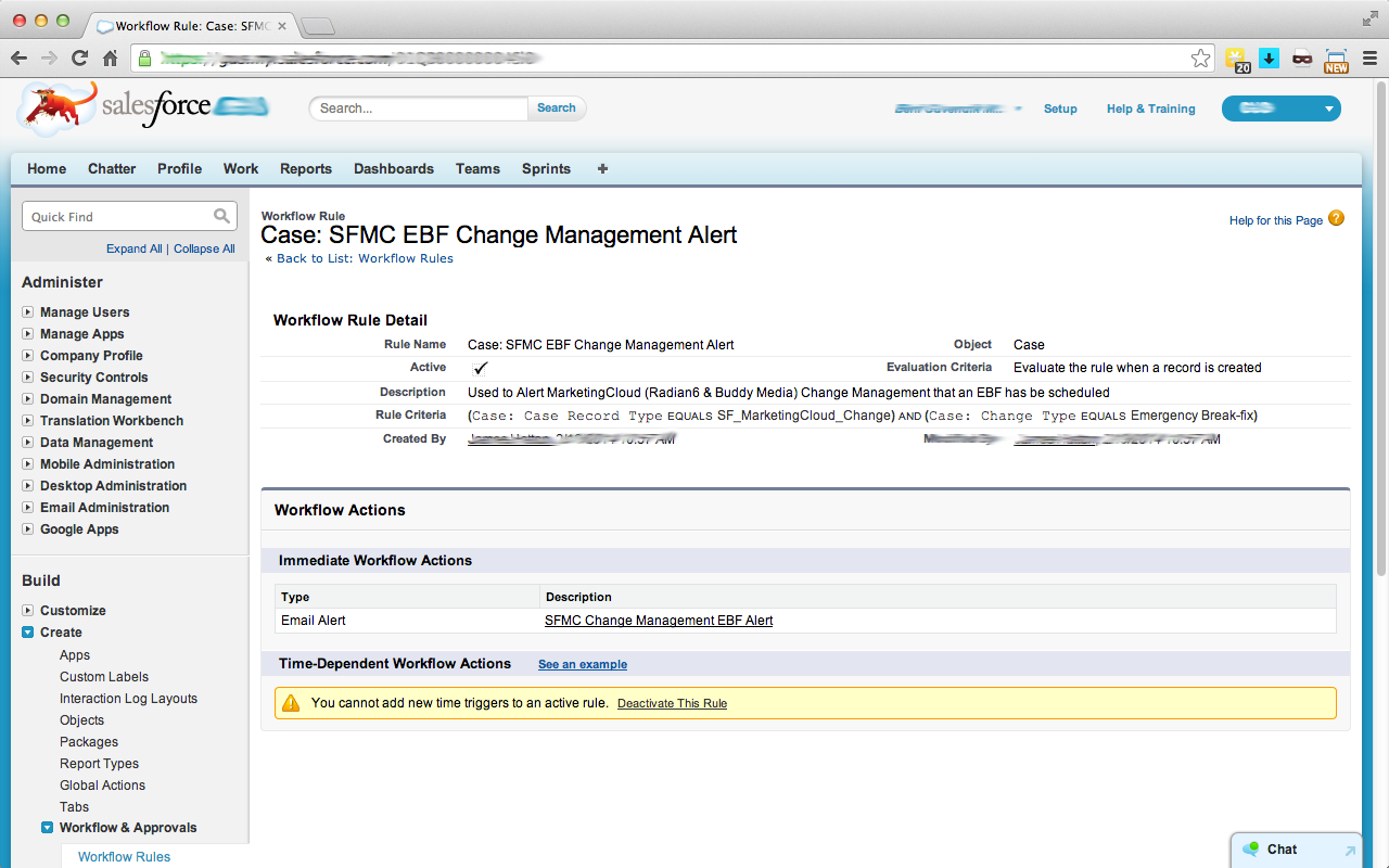 Current detail page for a single workflow